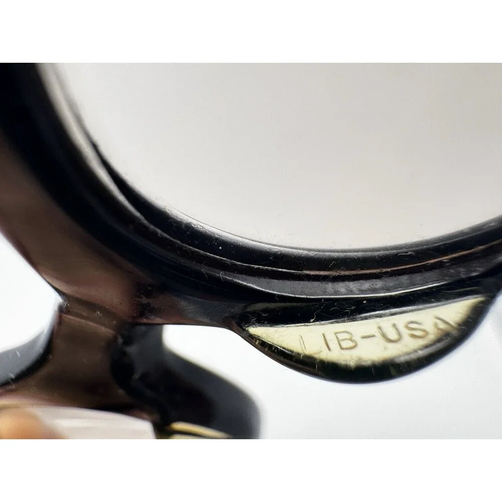 Liberty USA 5 3/4 Cat Eye Eyeglass Frames Black 46-20-145 1970s Vintage